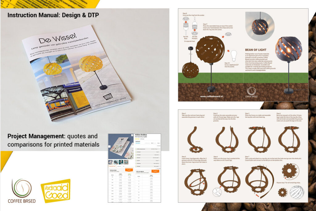 Instruction Manual: Design & DTP
Project Management: quotes and comparisons for printed materials

